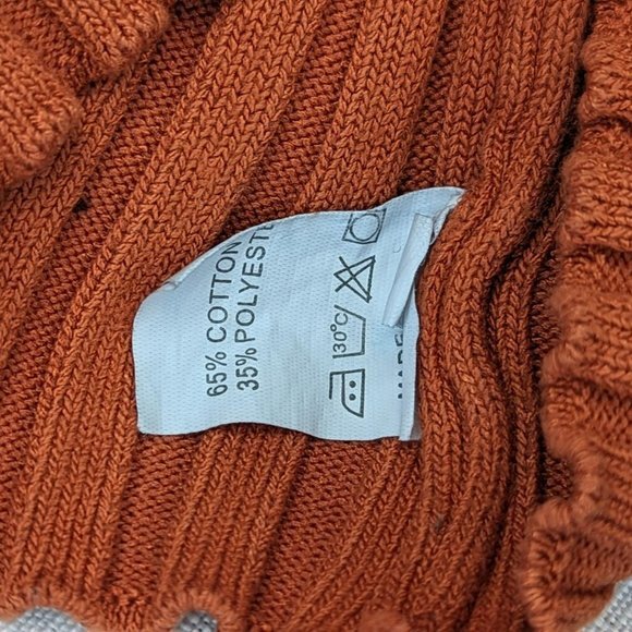 Burnt Orange‎ Cropped Ribbed Tank Top - Picture 5 of 6